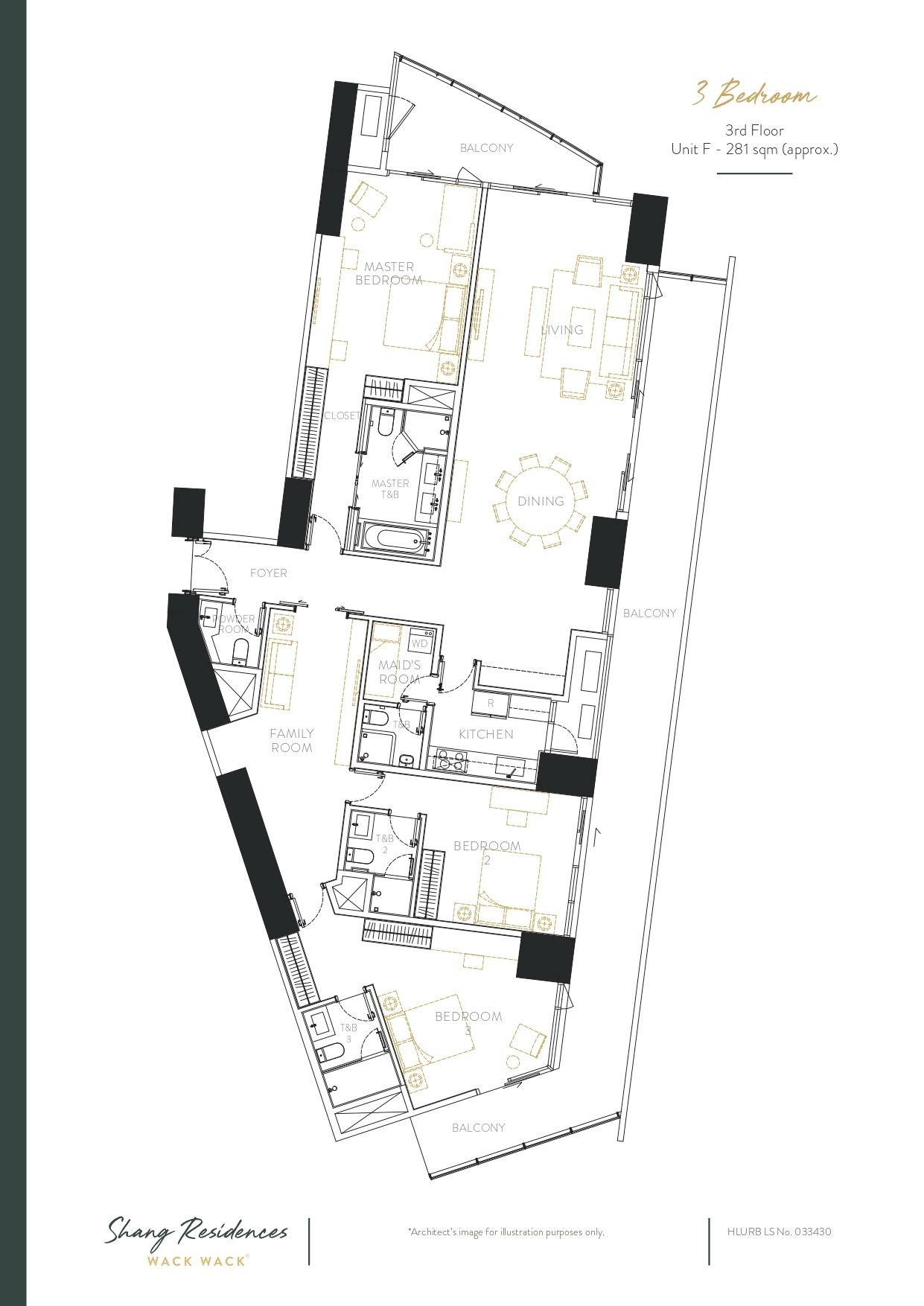 3BR- UNIT F - Level 3